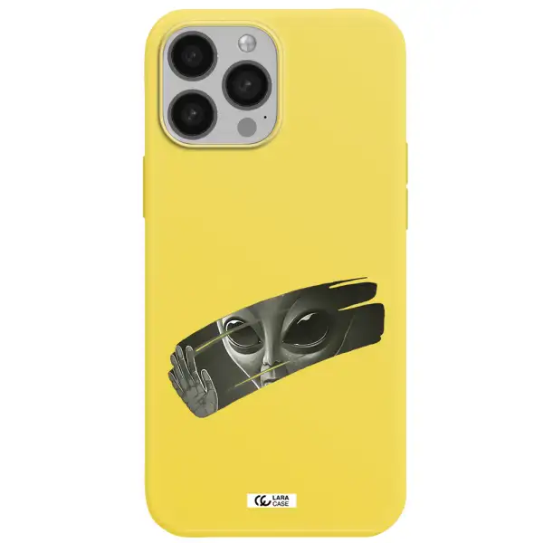 Alien Apple iPhone 13 Pro Max Silicone canary yellow Case