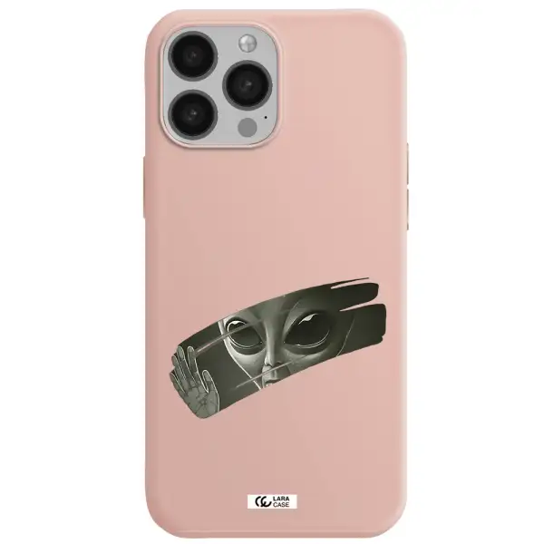 Alien Apple iPhone 13 Pro Silicone pastel pink Case