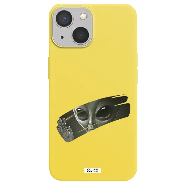 Alien Apple iPhone 13 Silicone canary yellow Case