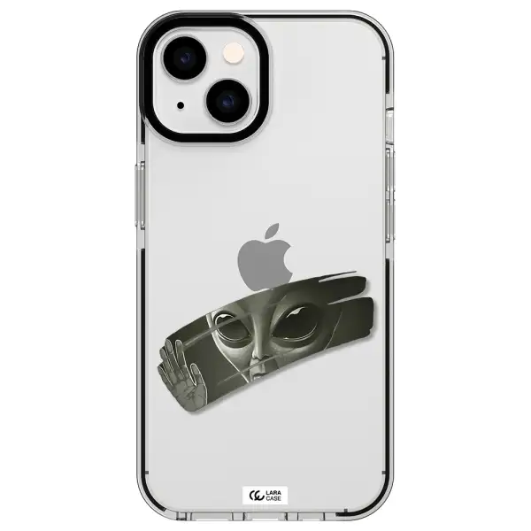Alien Apple iPhone 14 impact black border Case