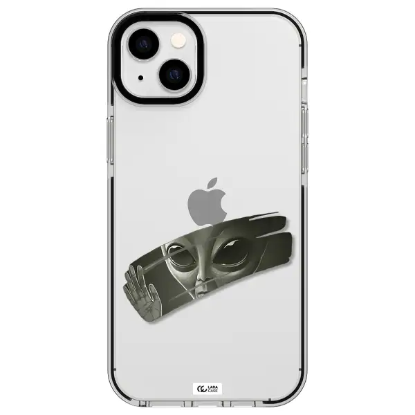 Alien Apple iPhone 14 plus impact black border Case