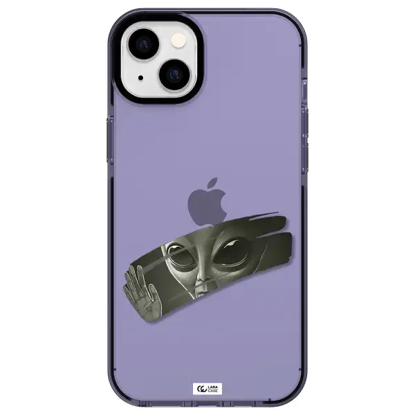 Alien Apple iPhone 14 plus impact Lilac Case