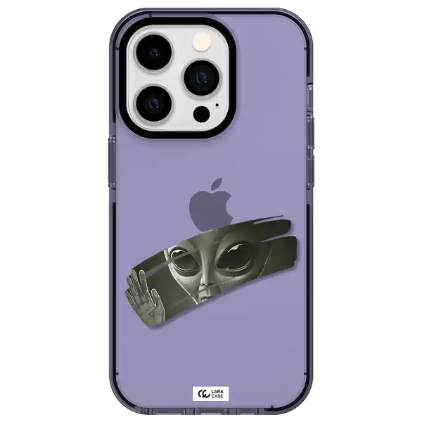Alien Apple iPhone 14 pro impact Lilac Case