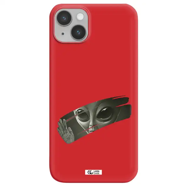 Alien Apple iPhone 14 Silicone Imperial Red Case