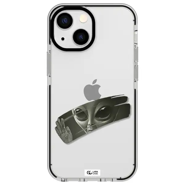 Alien Apple iPhone 15 impact black border Case