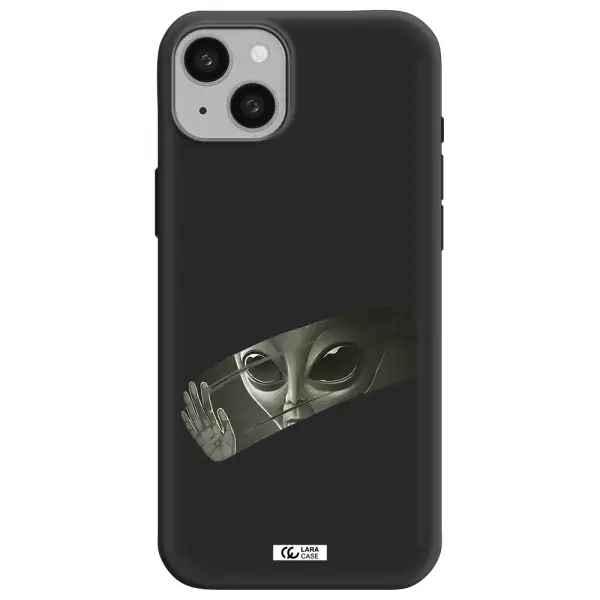 Alien Apple iphone 15 plus Silicone black Case