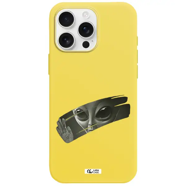 Alien Apple Iphone 16 Pro Max Silicone Canary Yellow Case