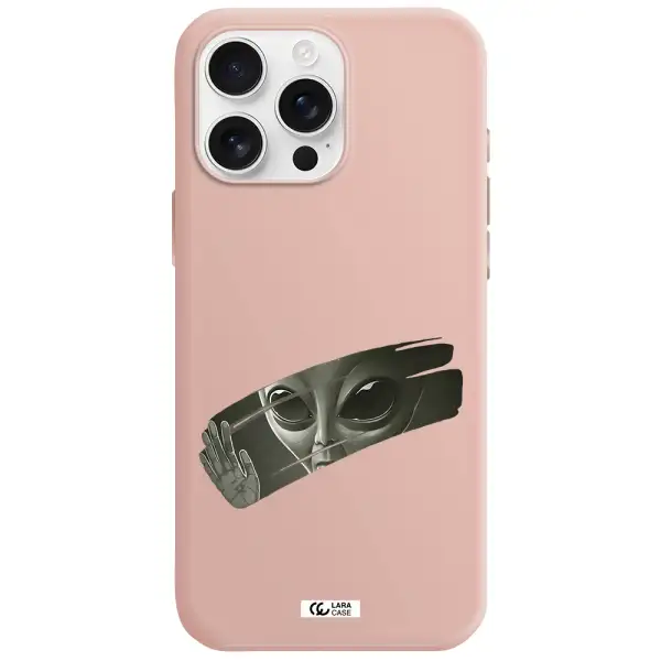 Alien Apple Iphone 16 Pro Max Silicone Pastel Pink Case