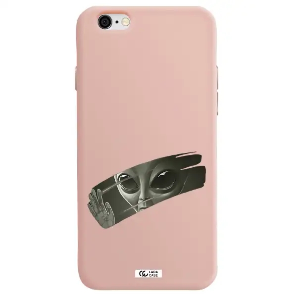 Alien Apple iPhone 6 Silicone pastel pink Case