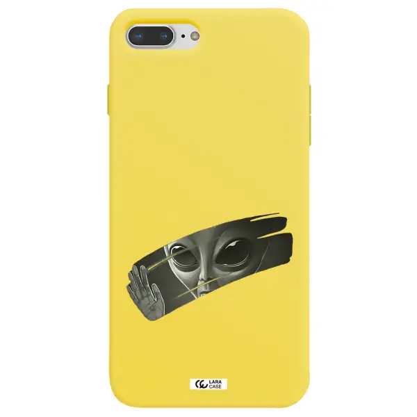 Alien Apple iPhone 8 plus Silicone canary yellow Case