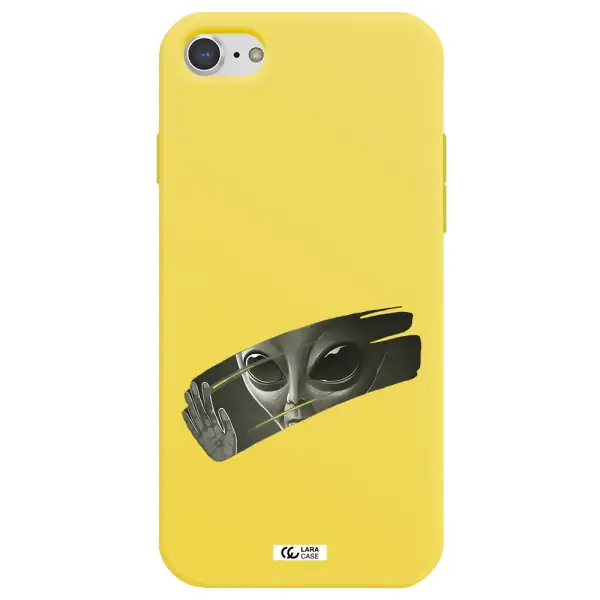 Alien Apple iPhone 8 Silicone canary yellow Case