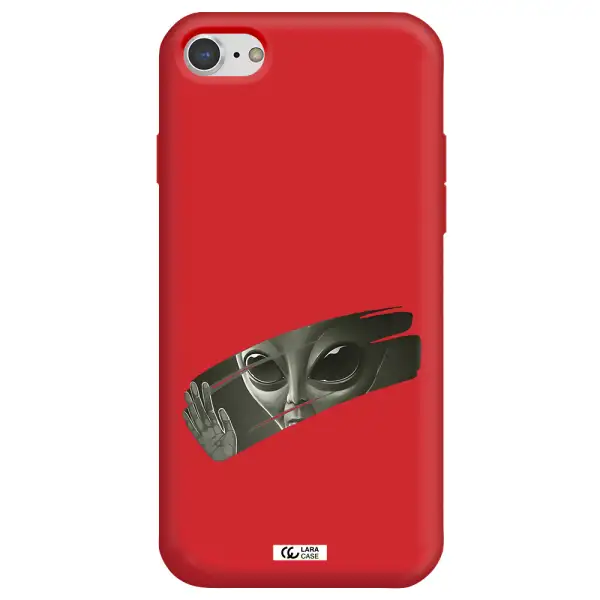 Alien Apple iPhone 8 Silicone Imperial Red Case