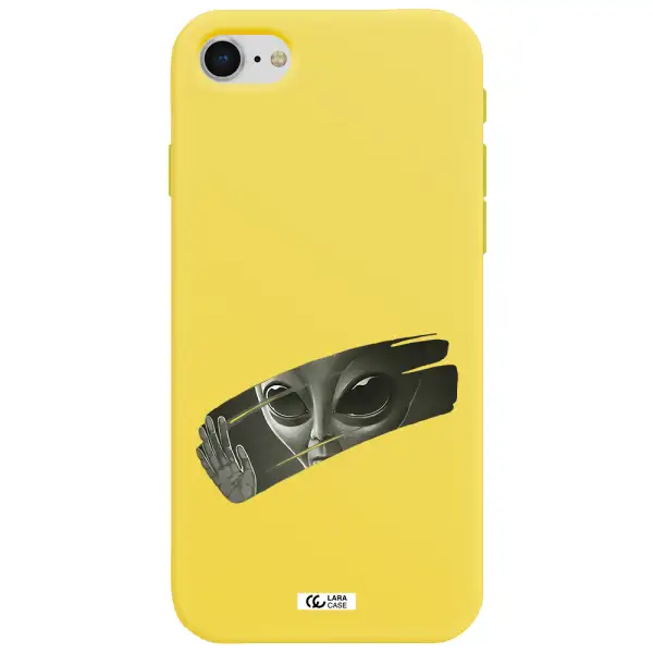 Alien Apple iPhone se 2020 Silicone canary yellow Case