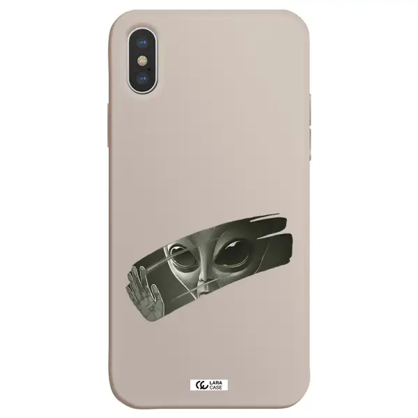 Alien Apple iPhone X Silicone Stone Case