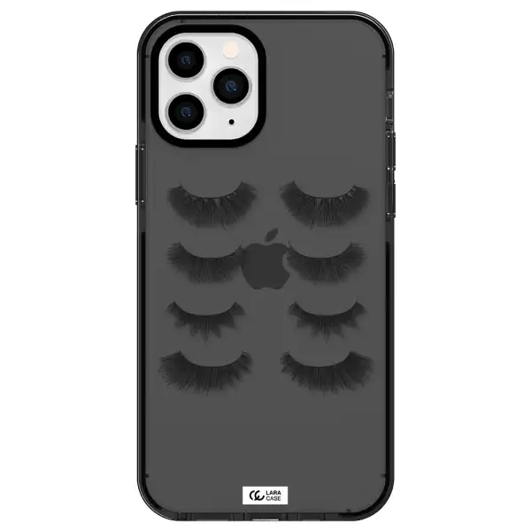 Eyelids Apple iPhone 11 pro max impact Smoke Black Case