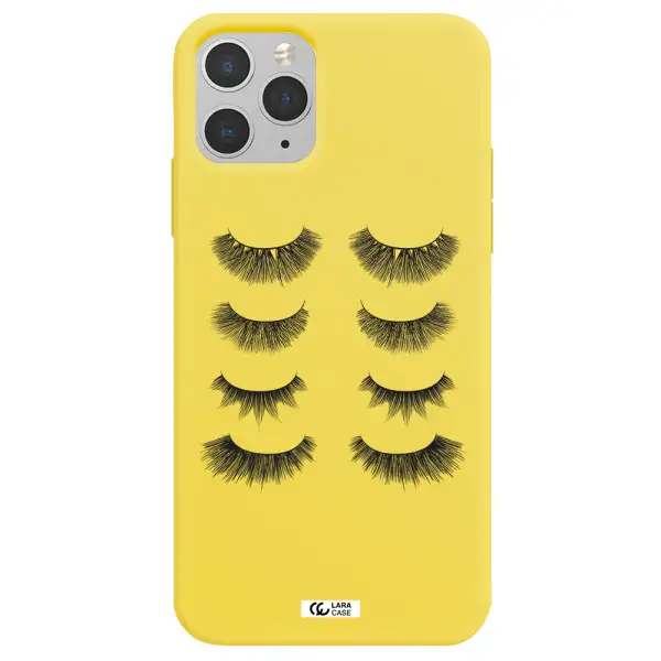 Eyelids Apple iPhone 11 pro Silicone canary yellow Case