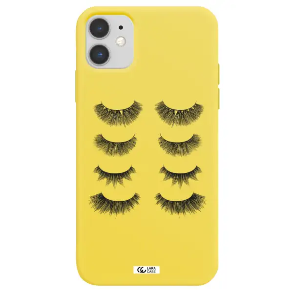 Eyelids Apple iPhone 11 Silicone canary yellow Case