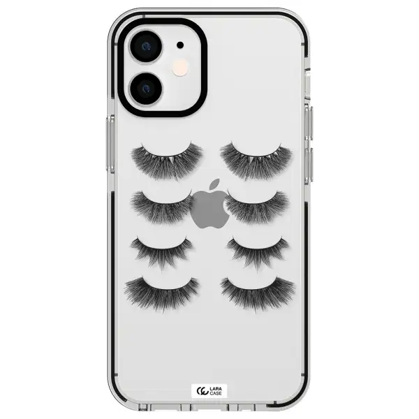 Eyelids Apple iPhone 12 mini impact black border Case