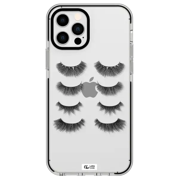 Eyelids Apple iPhone 12 pro impact black border Case