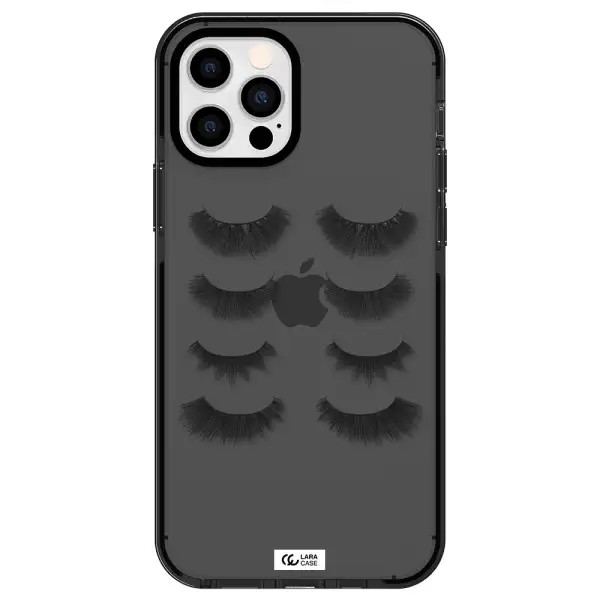 Eyelids Apple iPhone 12 pro impact Smoke Black Case