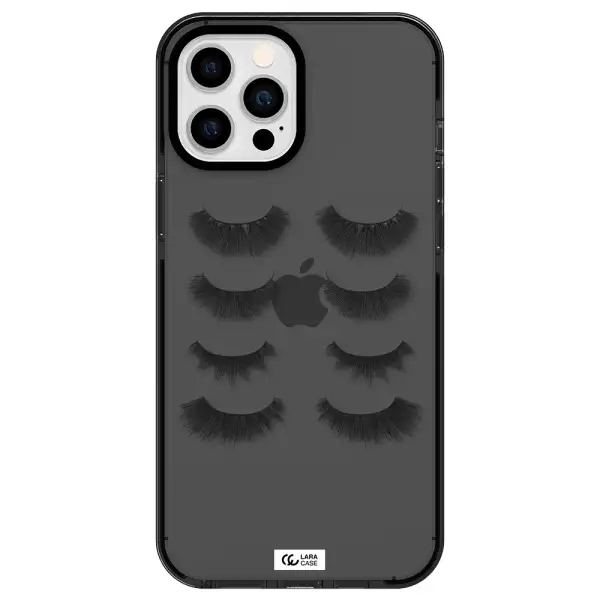 Eyelids Apple iPhone 12 pro max impact Smoke Black Case