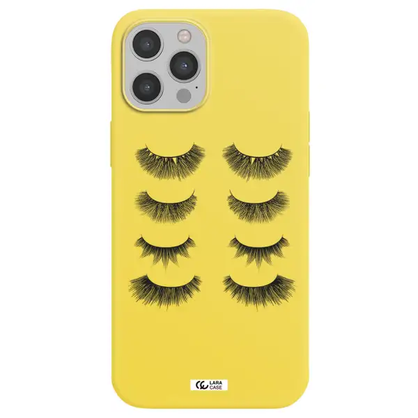 Eyelids Apple iPhone 12 pro max Silicone canary yellow Case