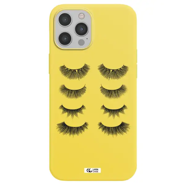 Eyelids Apple iPhone 12 pro Silicone canary yellow Case
