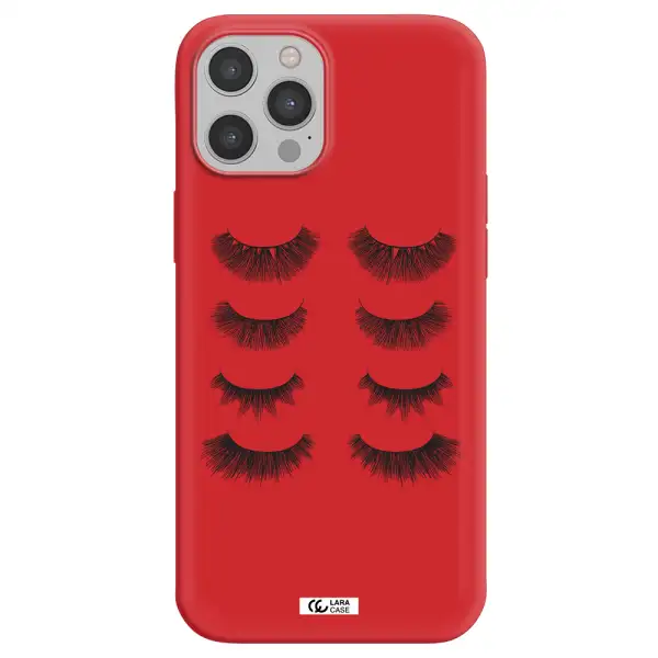 Eyelids Apple iPhone 12 pro Silicone Imperial Red Case