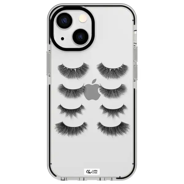 Eyelids Apple iPhone 13 mini impact black border Case