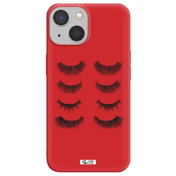Eyelids Apple iPhone 13 Silicone Imperial Red Case