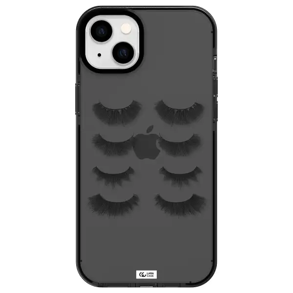 Eyelids Apple iPhone 14 plus impact Smoke Black Case
