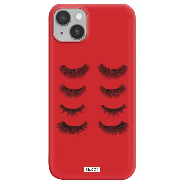Eyelids Apple iPhone 14 plus Silicone Imperial Red Case