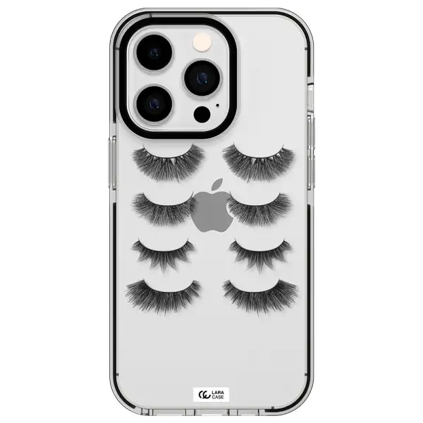 Eyelids Apple iPhone 14 pro impact black border Case