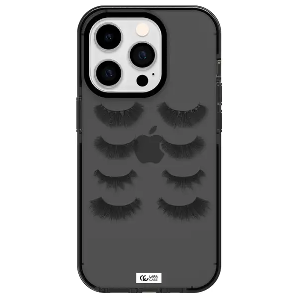 Eyelids Apple iPhone 14 pro impact Smoke Black Case