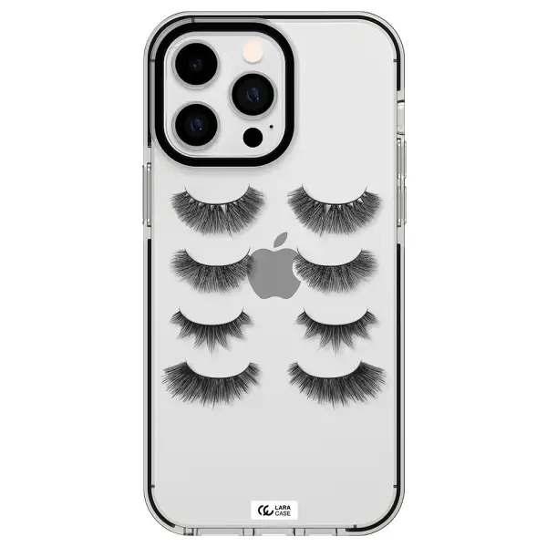 Eyelids Apple iPhone 14 pro max impact black border Case