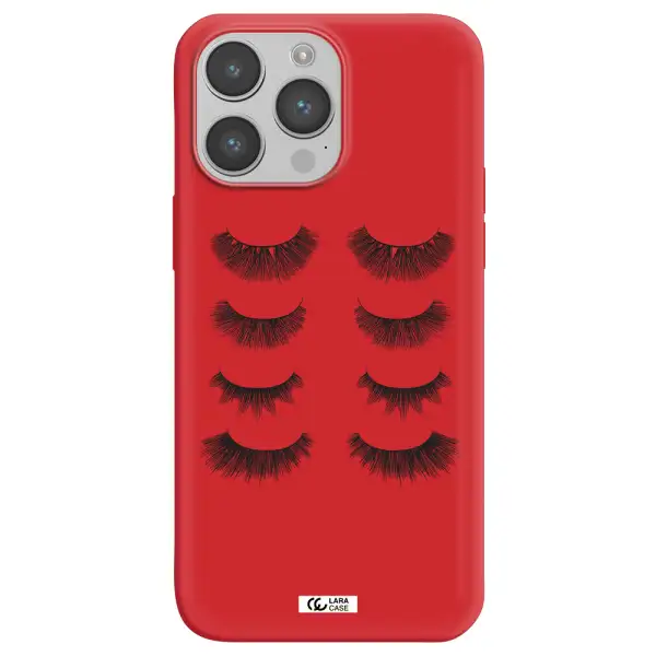 Eyelids Apple iPhone 14 pro max Silicone Imperial Red Case