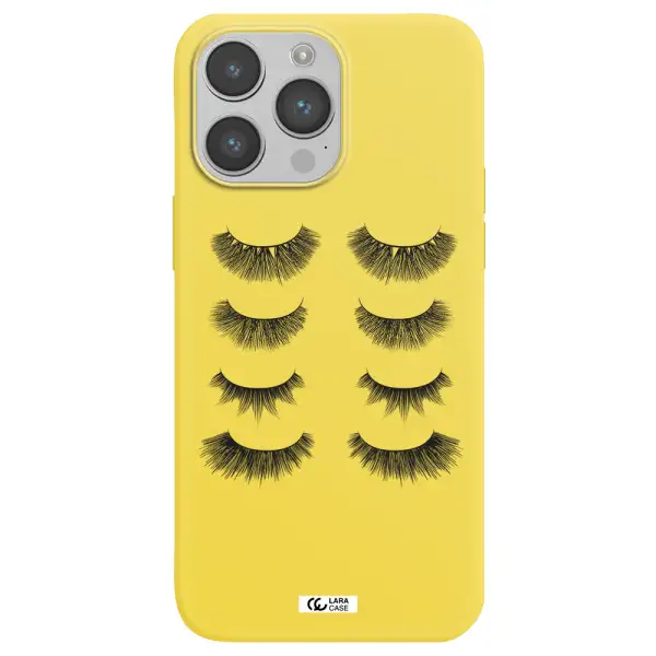 Eyelids Apple iPhone 14 pro Silicone canary yellow Case