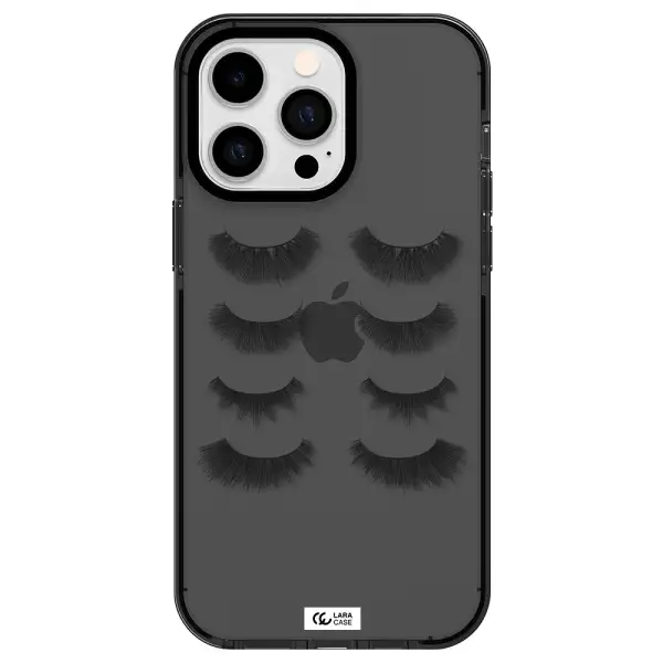 Eyelids Apple iPhone 15 Pro Max impact Smoke Black Case