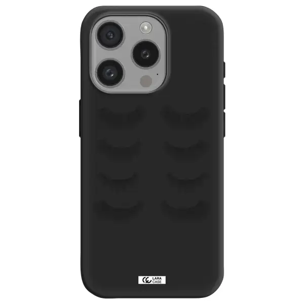 Eyelids Apple Iphone 15 Pro Silicone Black Case