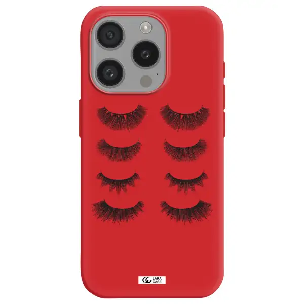 Eyelids Apple Iphone 15 Pro Silicone Imperial Red Case
