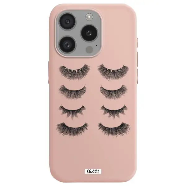 Eyelids Apple Iphone 15 Pro Silicone Pastel Pink Case