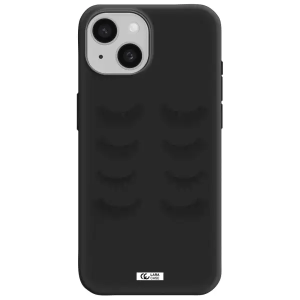 Eyelids Apple iPhone 15 Silicone black Case