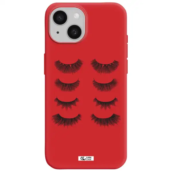Eyelids Apple Iphone 15 Silicone Imperial Red Case