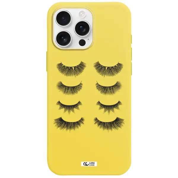 Eyelids Apple Iphone 16 Pro Max Silicone Canary Yellow Case