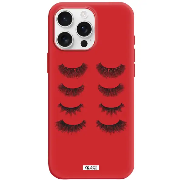 Eyelids Apple Iphone 16 Pro Max Silicone Imperial Red Case