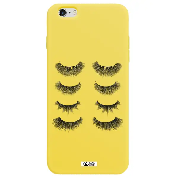 Eyelids Apple iPhone 6 plus Silicone canary yellow Case