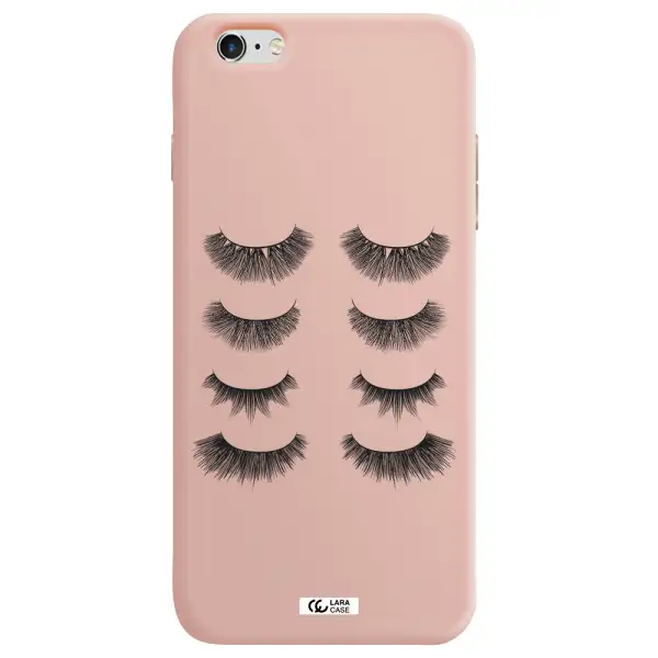 Eyelids Apple iPhone 6 plus Silicone pastel pink Case