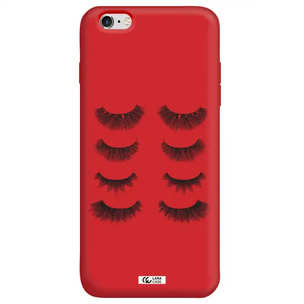 Eyelids Apple iPhone 6 s plus Silicone Imperial Red Case