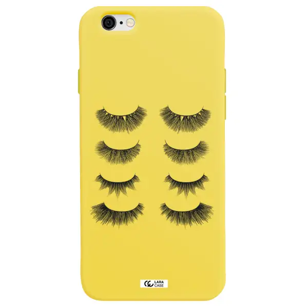 Eyelids Apple iPhone 6 Silicone canary yellow Case