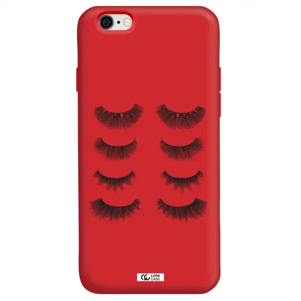 Eyelids Apple iPhone 6 Silicone Imperial Red Case